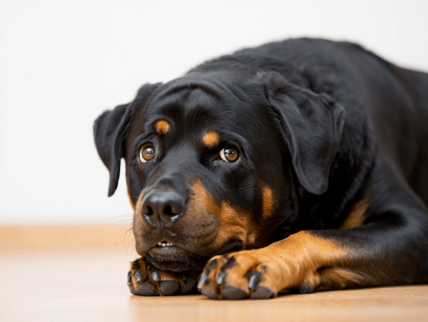 Auch die Muskulatur leidet bei chronischem Stress beim Hund.