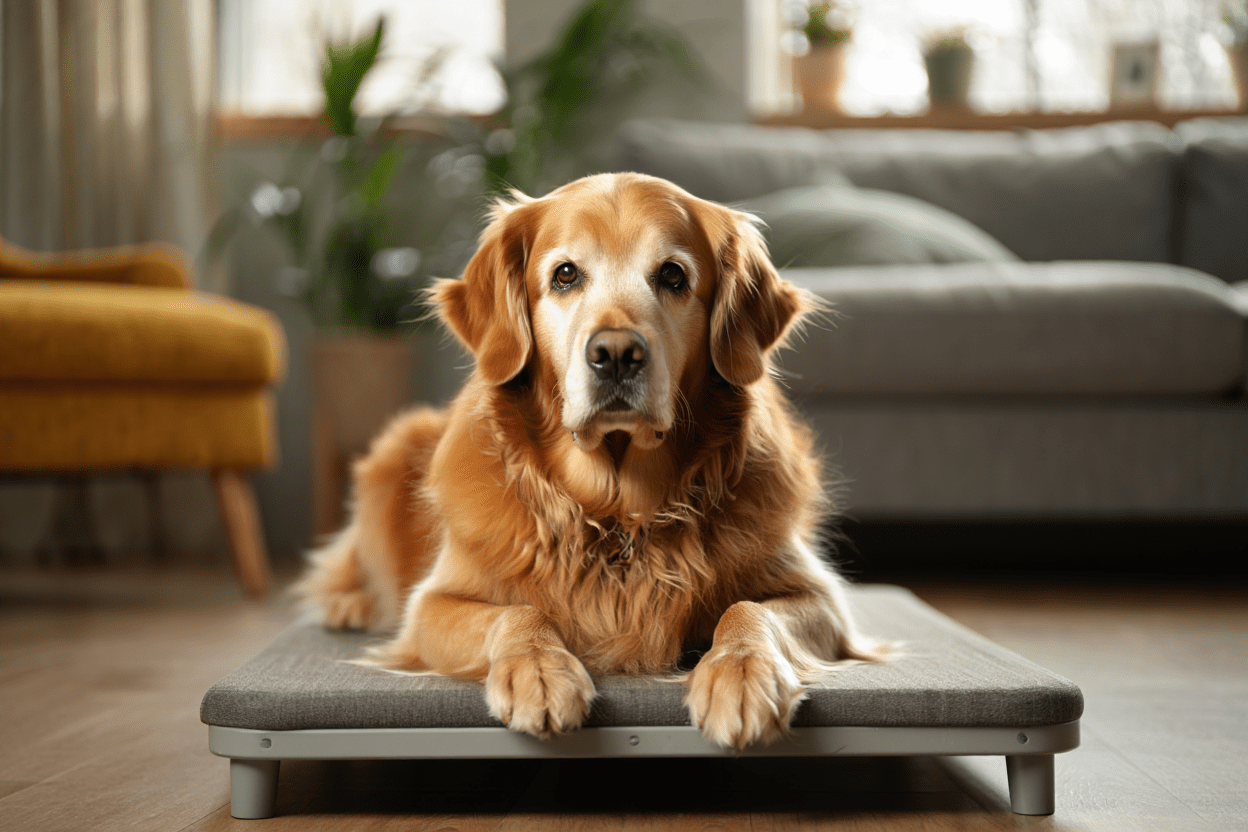 Übungen für Zuhause für alte Hund machen Sinn.