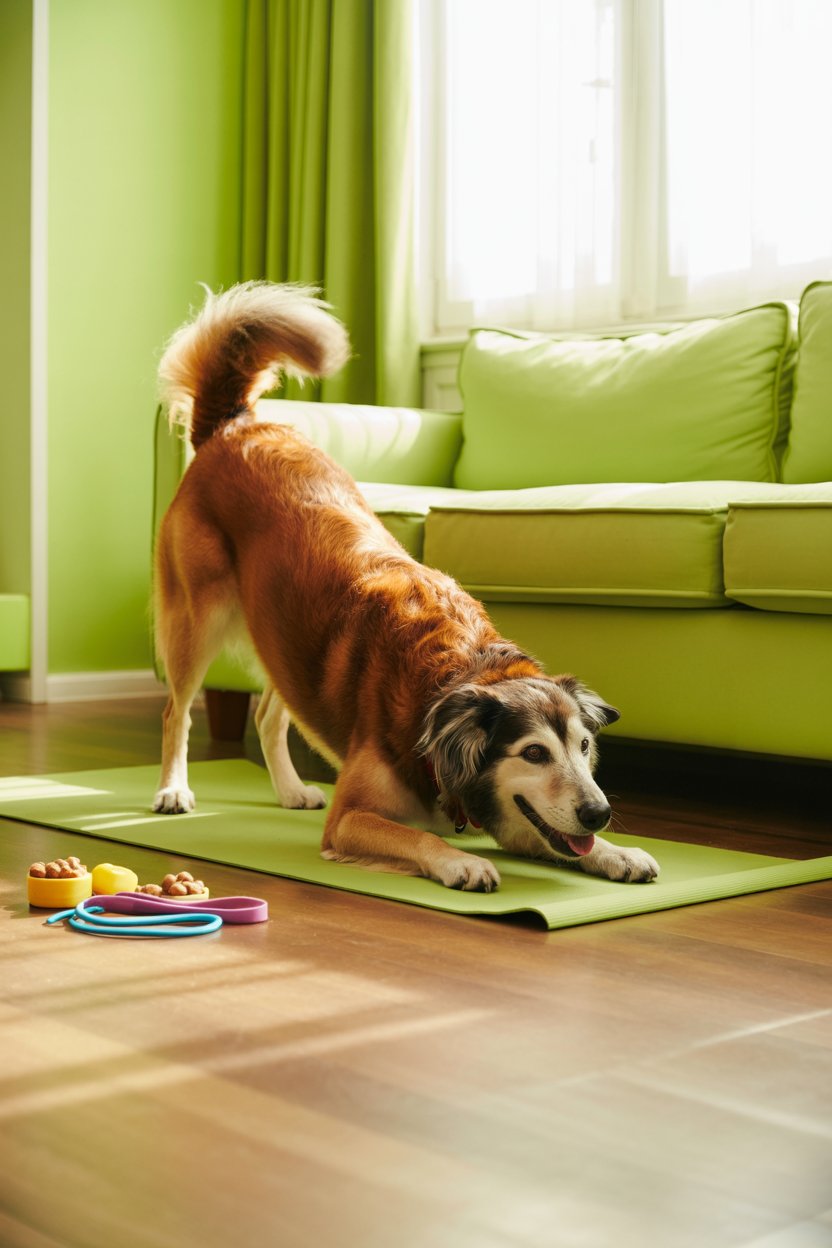 Hundeturnen also Fitnesstraining geht auch mit älteren Hunden